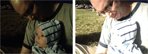 Taken milliseconds apart, Hamilton sees fireworks suddenly turn night into day