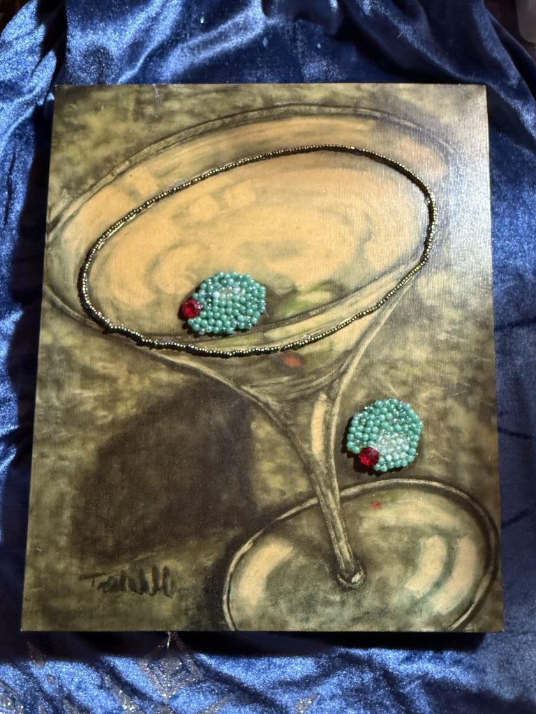 Martini glass art